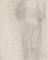 Femme drapée, debout vers la gauche, jambes croisées