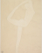 Femme nue de profil, dans la posture du port d'armes ; Socle orné de guirlandes (au verso)