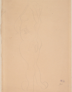 Femme nue debout, tournée vers la gauche