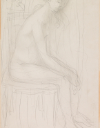 Femme nue assise