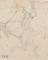 Enfant sur un centaure ; Report de la silhouette de l'enfant sur un centaure (au verso)
