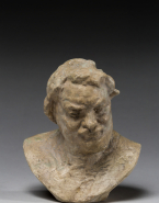 Balzac, buste de l'étude de nu C, avec épaules et découpe arrondie de la poitrine, réduction