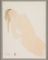 Femme nue assise vers la droite, une main repliée dans le dos