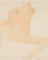 Femme nue assise aux jambes écartées une main sous la cuisse