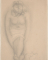 Femme nue assise de face