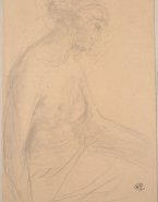 Femme nue assise vers la droite