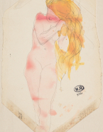 Femme nue aux cheveux dénoués ; Esquisse de femme nue aux cheveux dénoués (au verso)