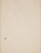 Femme nue assise vers la droite