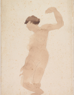 Femme nue aux jambes fléchies