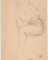 Femme nue assisde vers la gauche, coude au genou