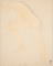 Femme nue de profil, écrivant sur son genou