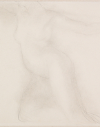 Femme nue agenouillée, aux bras écartés