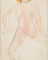 Femme nue assise, aux jambes écartées ; Femme nue assise de profil, un pied posé sur le genou gauche (au verso)