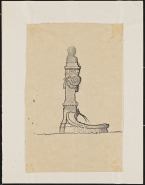 Projet pour le monument à Henri Becque avec fontaine