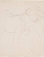 Femme nue à quatre pattes vers la droite ; Femme nue à quatre pattes, vue de face (au verso)