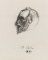 Tête de Victor Hugo de profil, d'après un dessin de Rodin