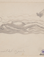 La mort de Virginie ; Femme nue allongée près d'un enfant (au verso)