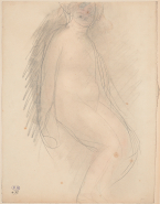 Femme nue assise vers la droite