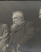 Portrait de Rodin entouré d' Edouard Lantéri et John Tweed