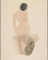 Femme nue assise et de dos