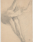 Femme nue assise aux bras levés