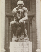 Le Penseur devant le Panthéon (plâtre)