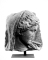 Fragment de stèle : tête féminine voilée
