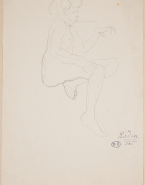 Petite fille nue assise de profil à droite, un avant-bras levé, d'après Jeanne Simpson (1897-1981 ?), fille de Kate Simpson