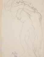 Deux femmes nues, dos à dos, enlacées