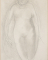 Femme nue agenouillée et de face