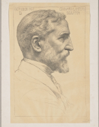 Portrait de profil de Edouard Lanteri sculpteur
