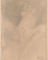 Femme nue sur le dos, bras et jambes repliés et écartés