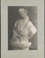 Etude de Balzac en robe de chambre sur colonne (plâtre)