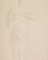 Femme à demi nue, debout, de face, bras devant la poitrine
