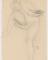 Femme nue, assise de profil, une main passée sous une cuisse levée