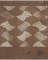 Pochoir : motifs de filet de pêcheur et de galets dans des losanges cintrés avec des motifs d'écorces de pin en losange dans des éventails