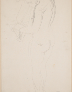 Femme nue de profil, à gauche