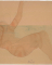 Femme nue à demi allongée, un bras levé