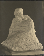 Mère et sa fille mourante, Mrs. Th. Merrill (marbre)